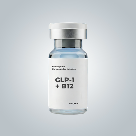 Prescription compounded GLP-1+B12 transparent