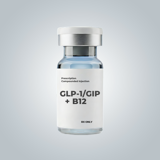 Prescription compounded GLP-1GIP +B12 transparent